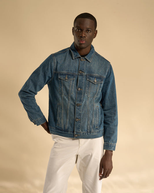 Logo Embossed Classic Denim Jacket