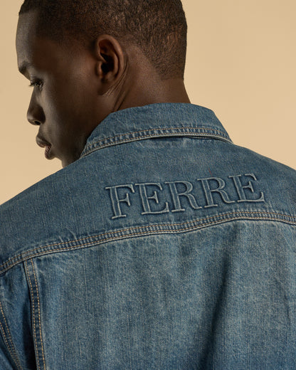 Logo Embossed Classic Denim Jacket