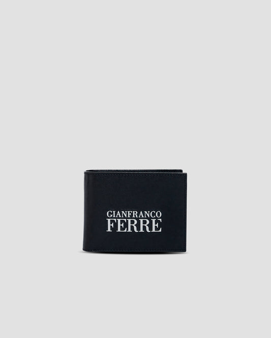 Brand Lettering Embellished Bifold Wallet - Three Slots