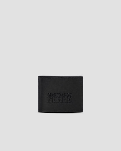 Brand Lettering Embellished Bifold Wallet - Three Slots