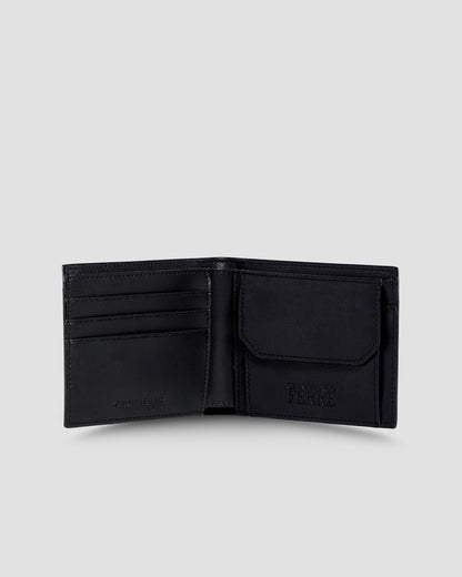 Brand Lettering Embellished Bifold Wallet - Three Slots