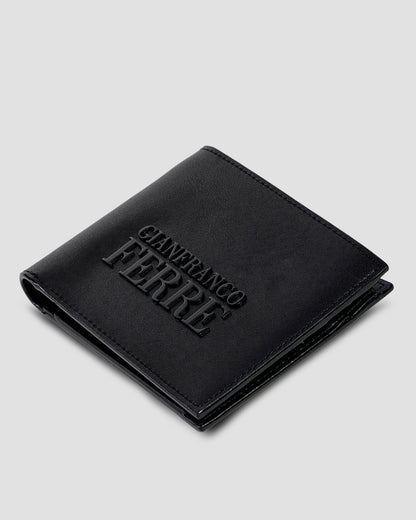Brand Lettering Embellished Bifold Wallet - Three Slots