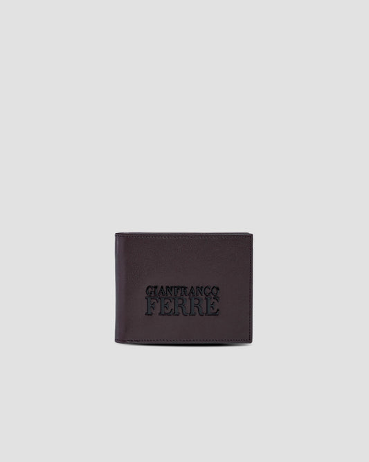 Brand Lettering Embellished Bifold Wallet - Three Slots