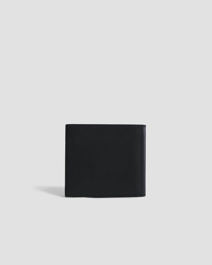 Metal Brand Embossed Bifold Wallet - Four Slots