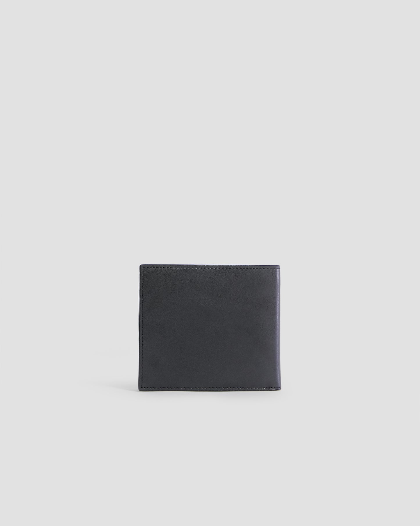 Metal Brand Embossed Bifold Wallet - Four Slots