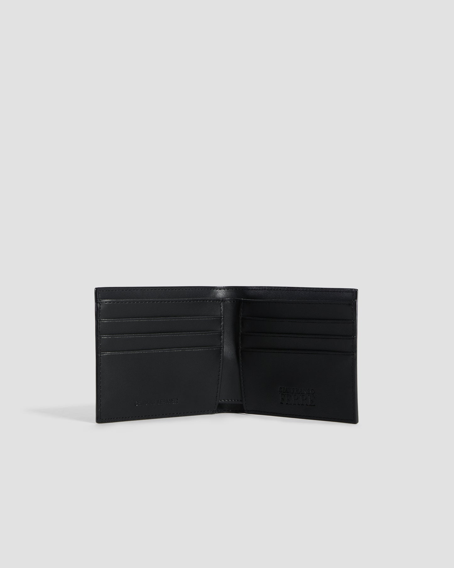 Brand Embellished Bifold Wallet - Six Slots
