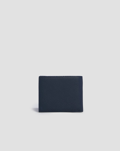 Pebbled Leather Finish Bifold Wallet - Three Slots