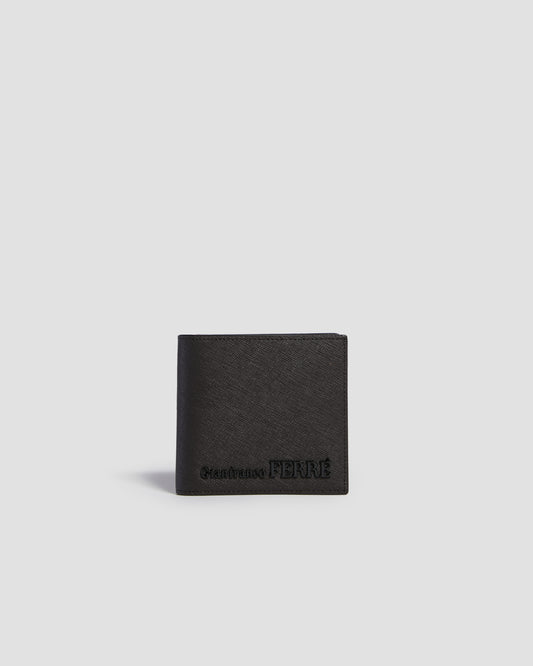 Monochrome Textured Bifold Wallet - Eight Slots