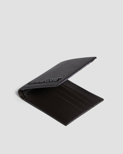 Monochrome Textured Bifold Wallet - Eight Slots