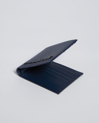 Monochrome Textured Bifold Wallet - Eight Slots