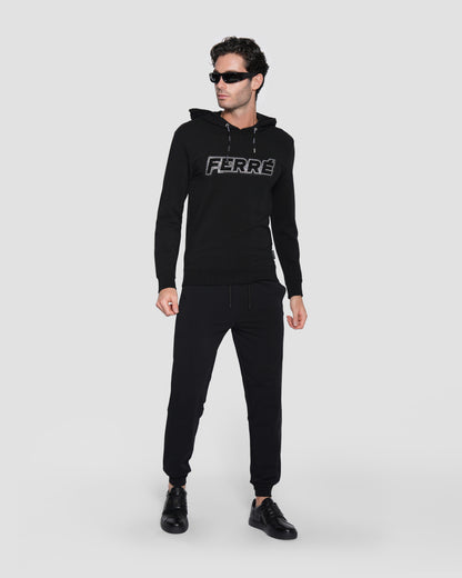 Embellished Logo Hoodie Jacket