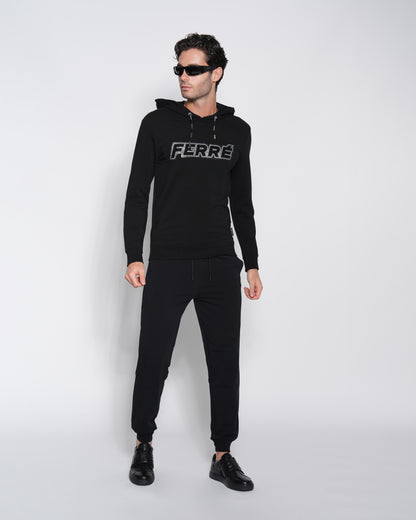 Embellished Logo Hoodie Jacket