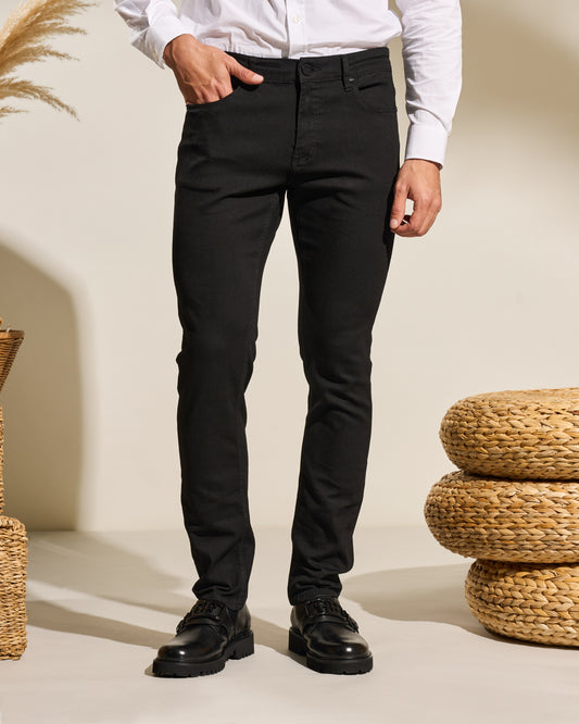 Slim Fit Black Denim Jeans