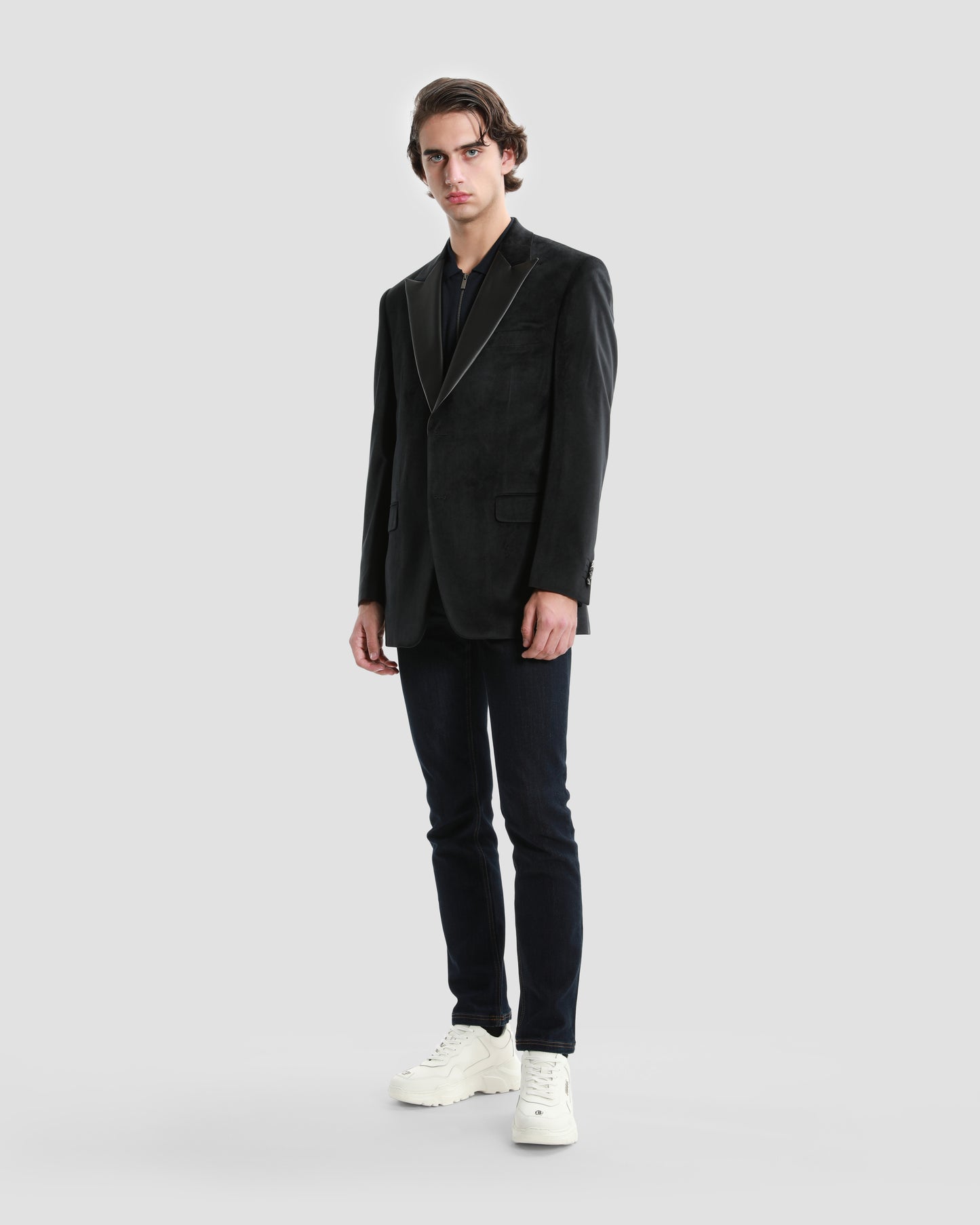 Leather Necklined Blazer