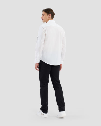 Patent Finish Brand Print Shirt