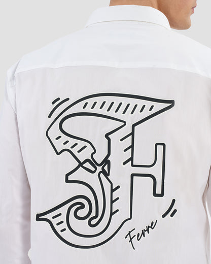 Outline Gothic Ferré Print Shirt