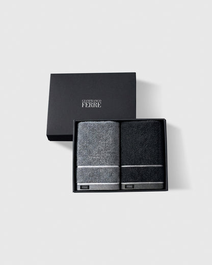 Gianfranco Ferre Duo-Tone Bath Towel Set