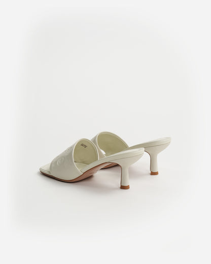 GF Logo Leather Heeled Sandals