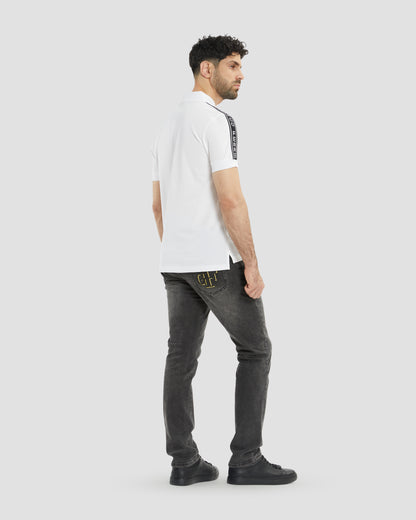 Logo Tape Sleeves Polo Shirt