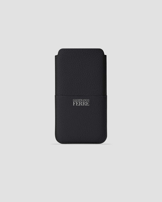 Gianfranco Ferre Pebbled Leather Phone Sleeve