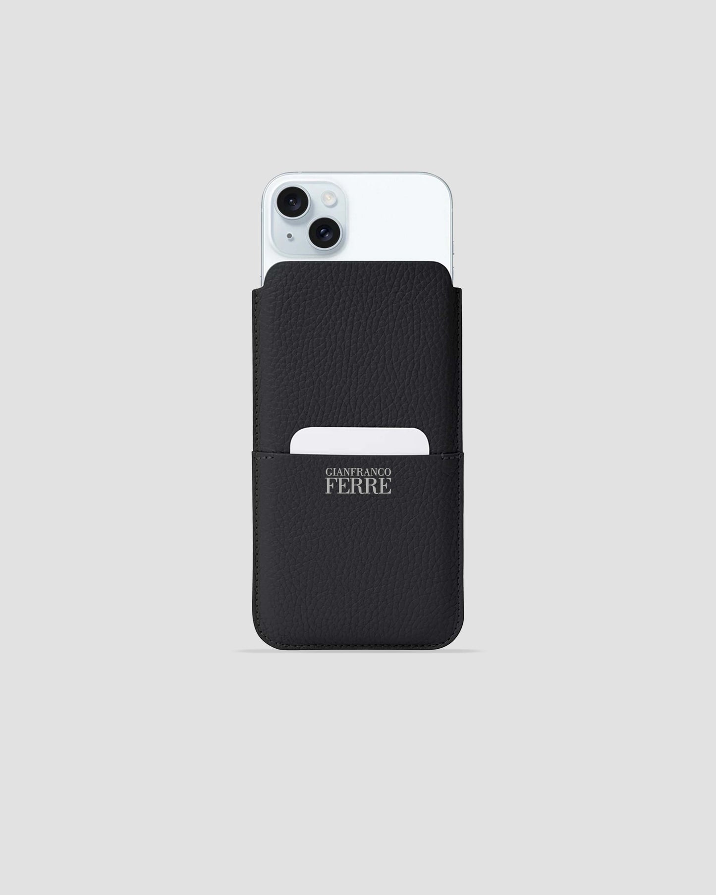 Gianfranco Ferre Pebbled Leather Phone Sleeve