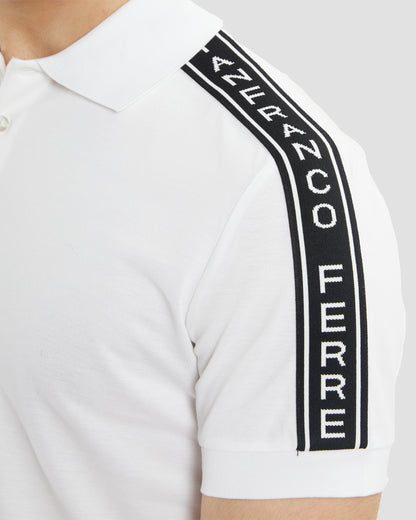 Logo Tape Sleeves Polo Shirt