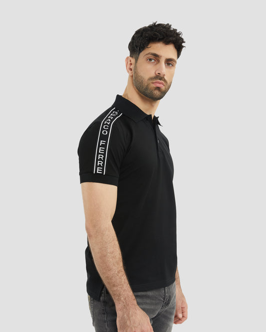 Logo Tape Sleeves Polo Shirt