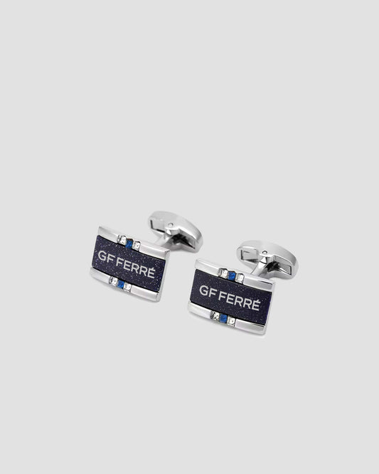 GF Ferre Sartorial Onyx & Crystal Cufflinks