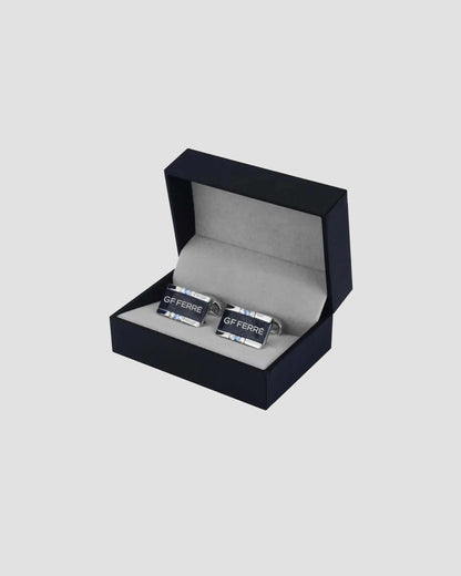 GF Ferre Sartorial Onyx & Crystal Cufflinks