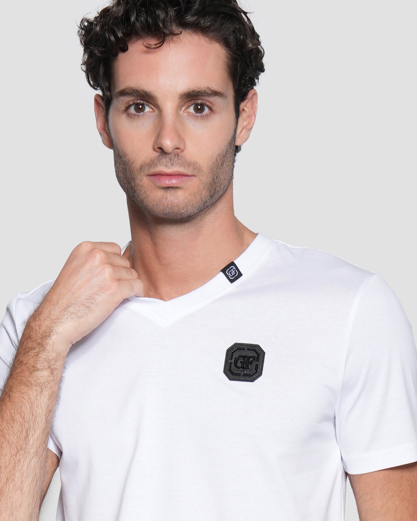 Vertical Brand Printed Back T-Shirt