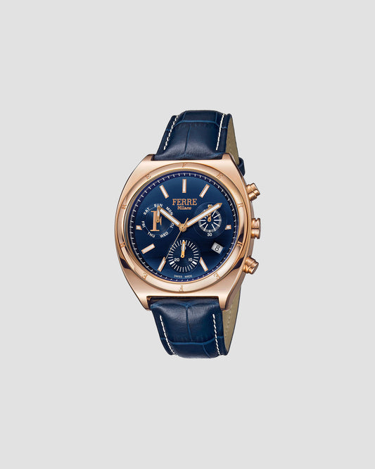 Leather Band Analog Watch