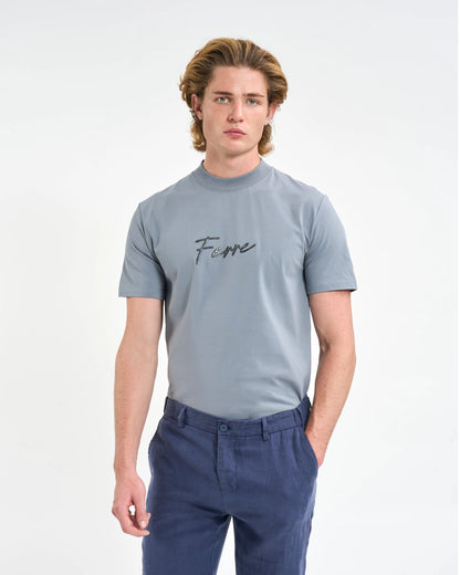 Slate Blue Linen Chino Trousers