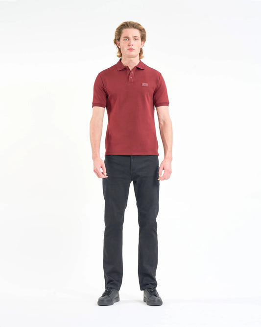 Crimson Red Plaque Polo Shirt