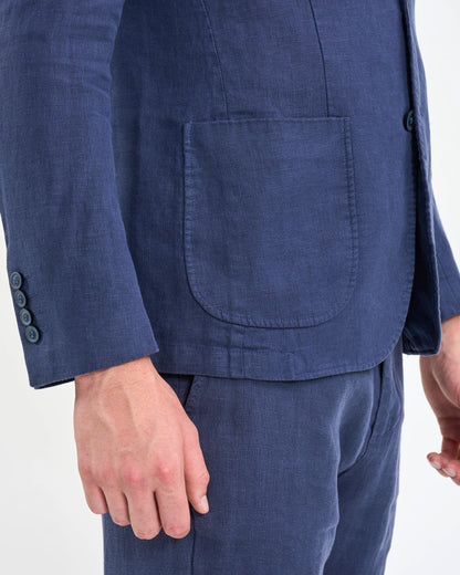 Indigo Linen Suit