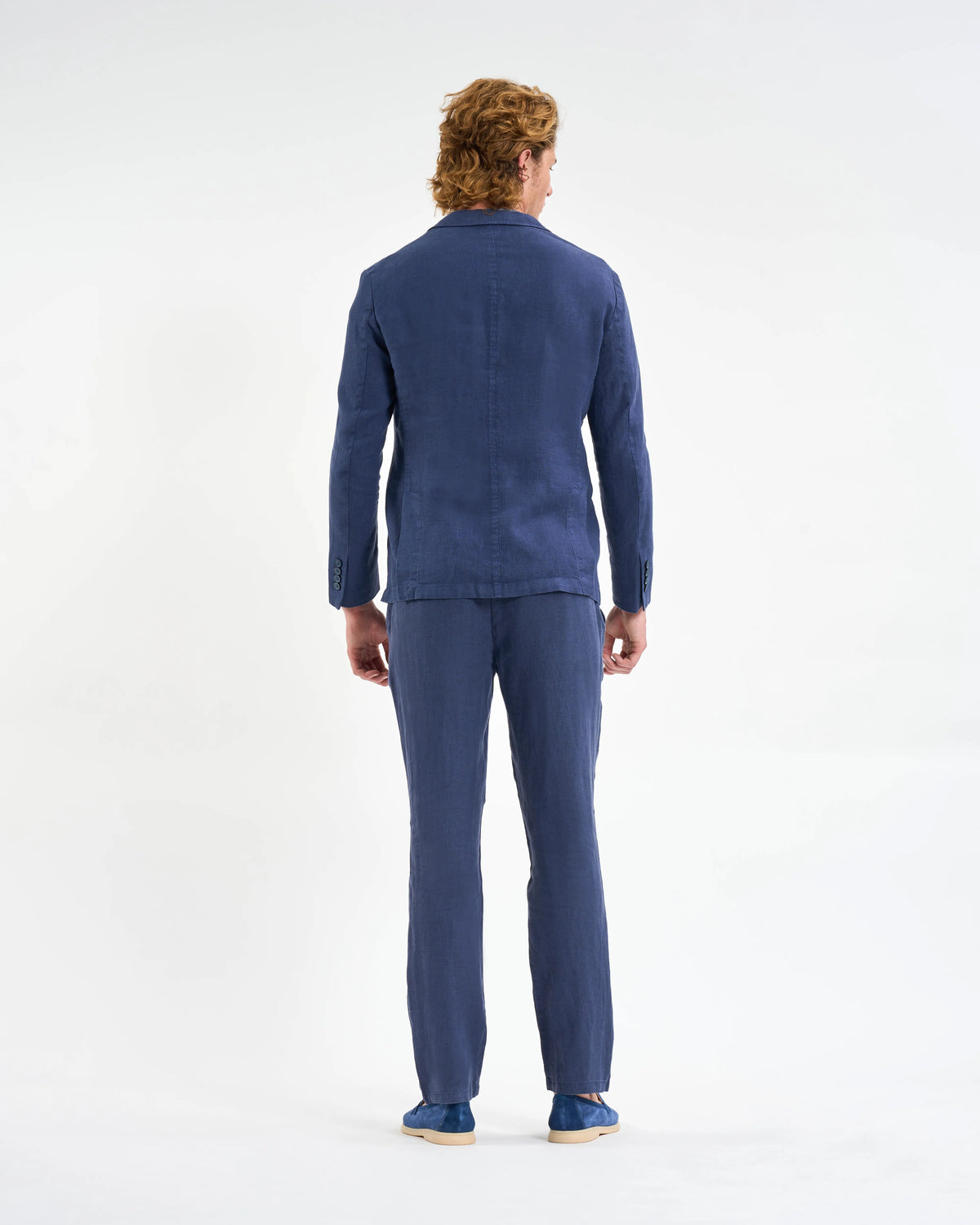 Indigo Linen Suit