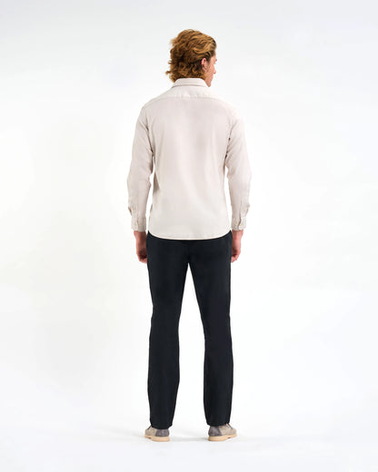 Pale Beige Crest Long-Sleeve Shirt