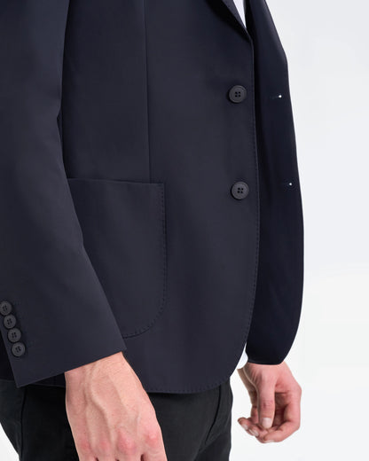Midnight Navy Plaque-Detail Two-Piece Suit
