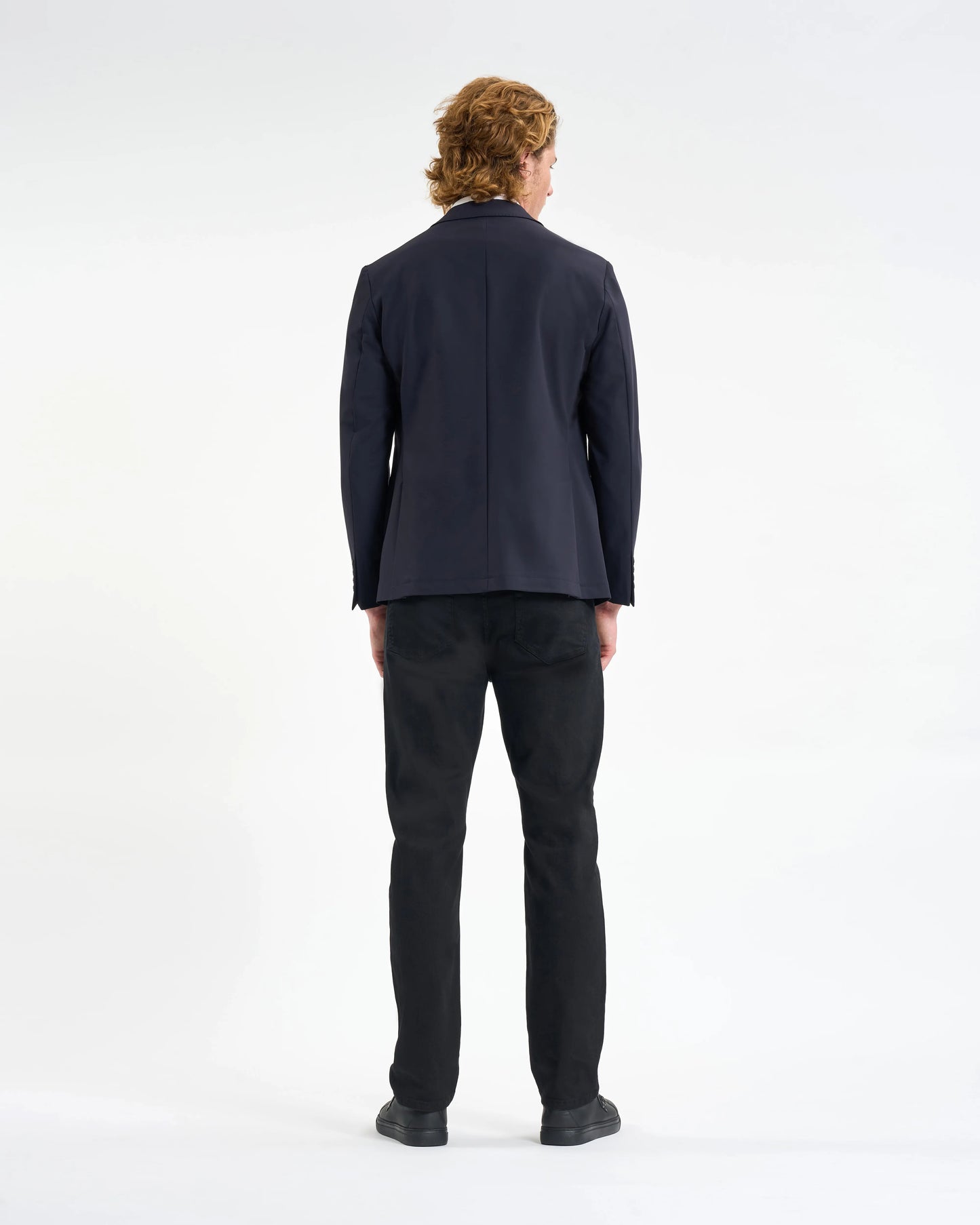 Midnight Navy Plaque-Detail Two-Piece Suit