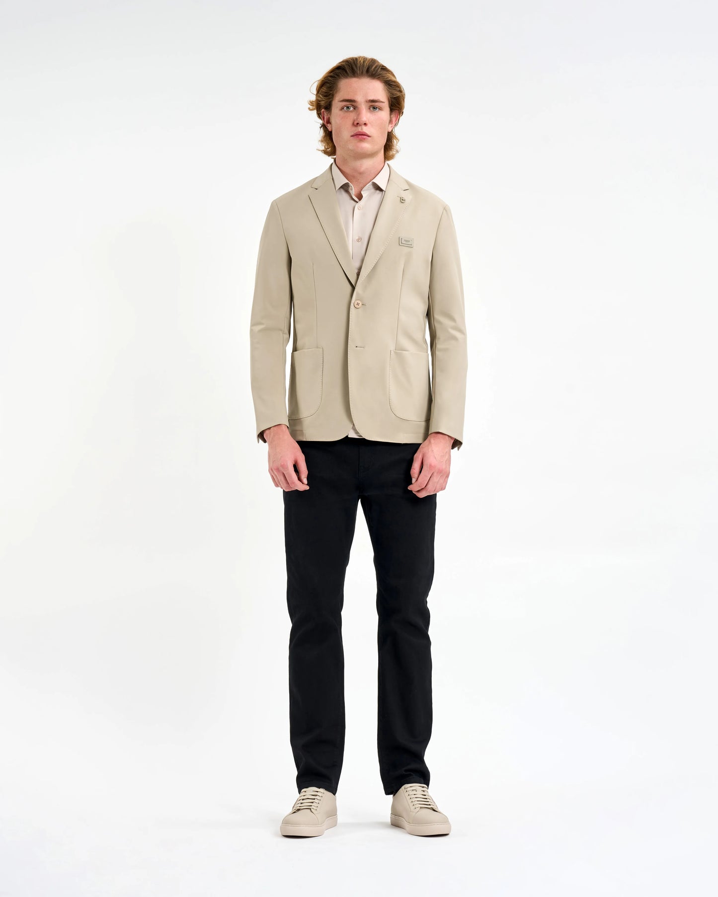 Stone Beige Plaque Blazer