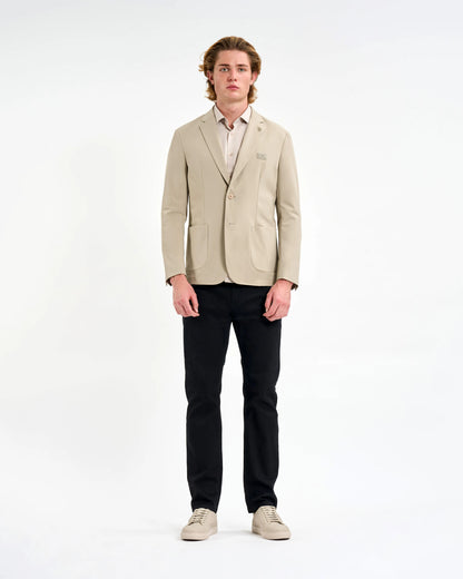 Stone Beige Plaque Blazer