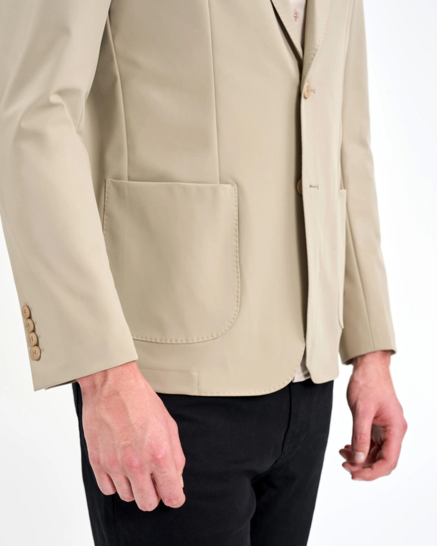Stone Beige Plaque Blazer