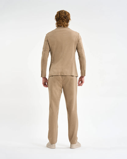 Warm Khaki Jersey Suit