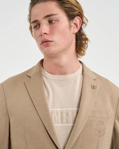 Warm Khaki Jersey Suit
