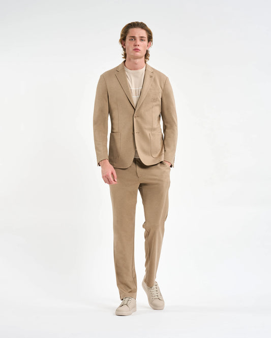 Warm Khaki Jersey Suit