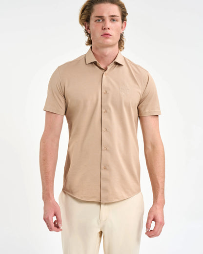 Camel Short-Sleeve Insignia Top