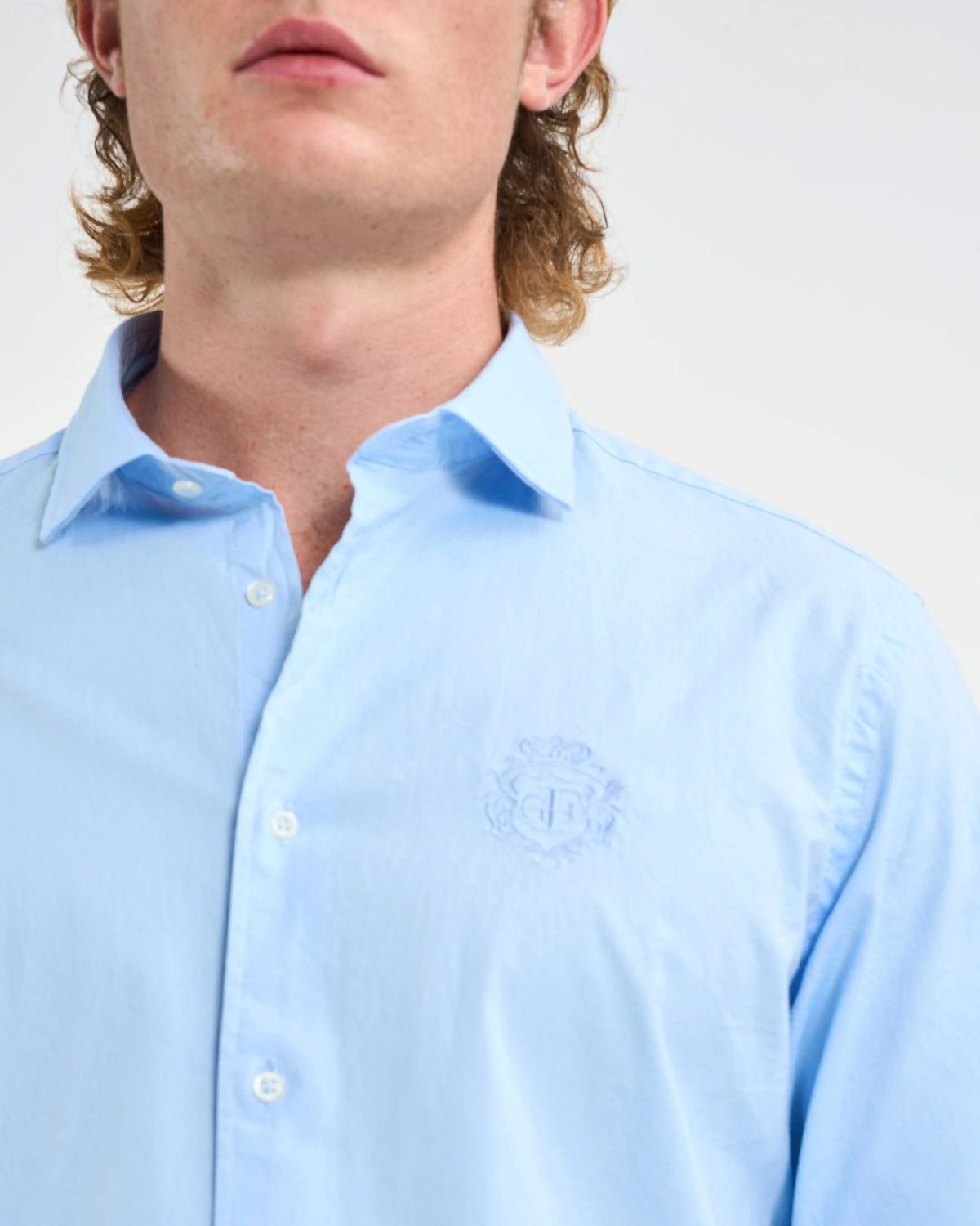 Monogram Cotton Button-Up