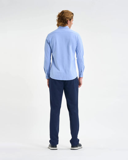 Sky Blue Crested Long-Sleeve Shirt