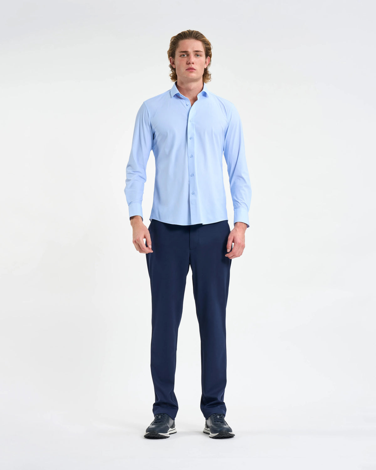 Fine-Pinstripe Formal Shirt