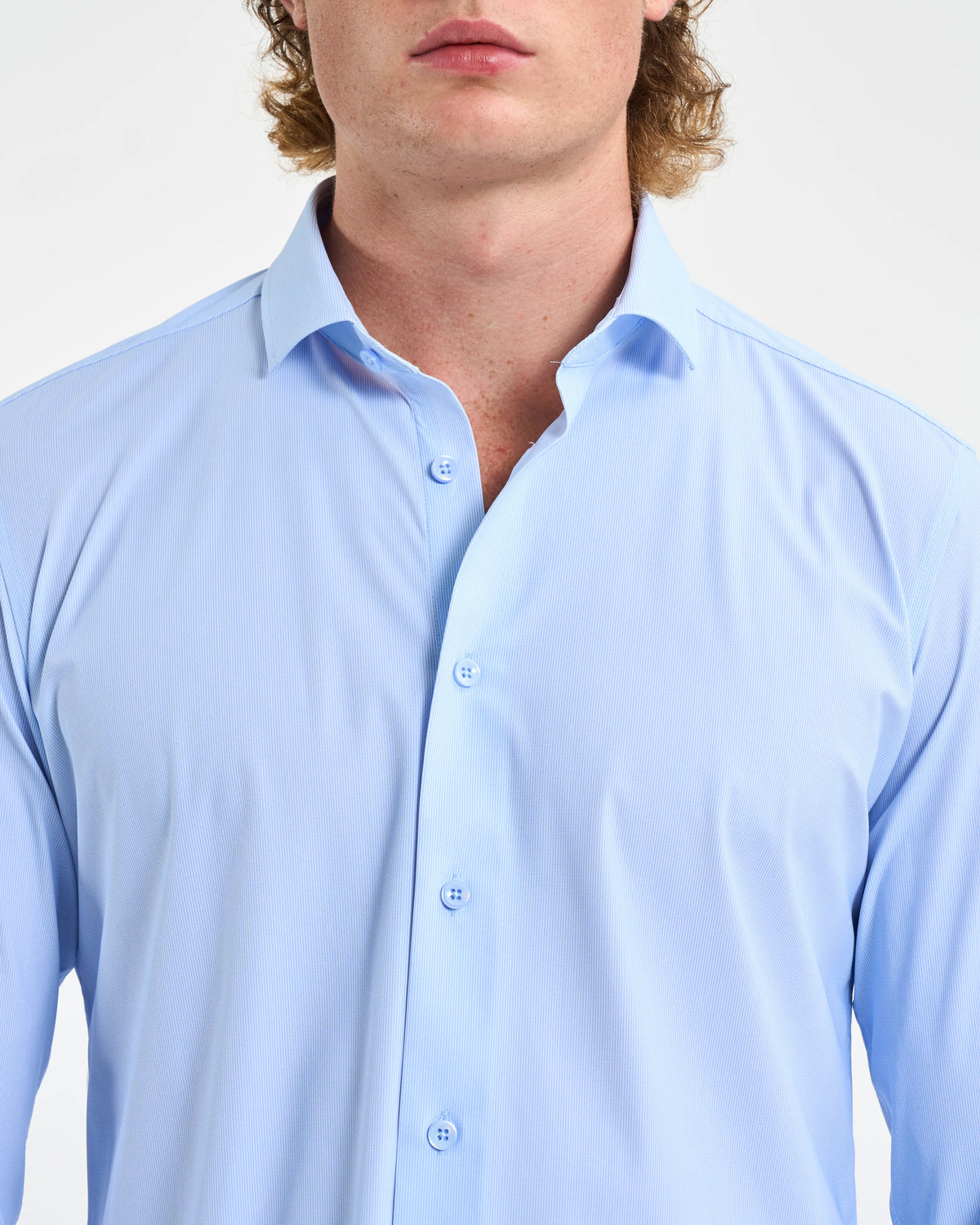 Fine-Pinstripe Formal Shirt