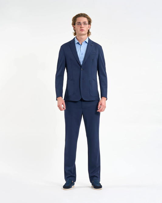 Navy Crest Patch Two-Piece Suit